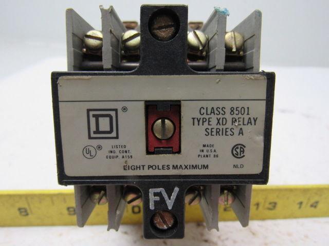 Square D XD0-20 Control Relay Series A Type XD  Lot of 2