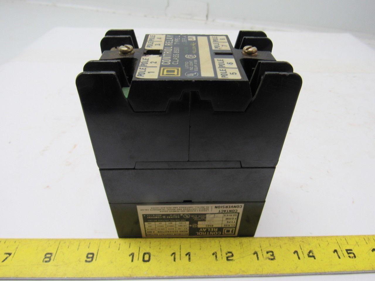 Square D L0-20 Control Relay Series A 110V CRL801 Coil
