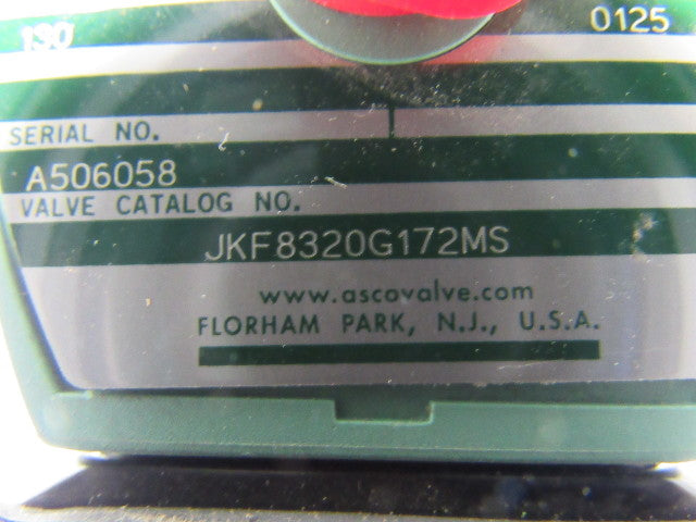 Asco Red Hat JKF8320G172MS 3 Way Solenoid Valve 1/4" NPT