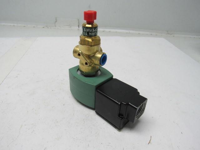 Asco Red Hat JKF8320G172MS 3 Way Solenoid Valve 1/4" NPT