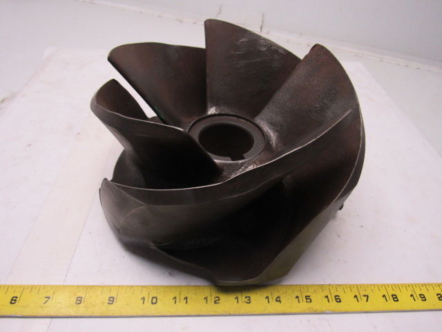 9-3/4" OD Pump Impeller 2-1/8" Bore 5 Vane Cast Iron