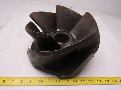 9-3/4" OD Pump Impeller 2-1/8" Bore 5 Vane Cast Iron