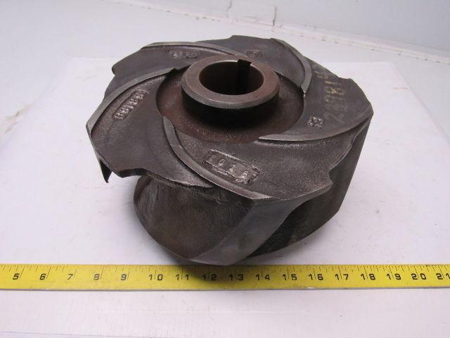 9-3/4" OD Pump Impeller 2-1/8" Bore 5 Vane Cast Iron