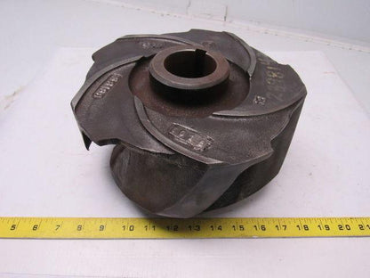 9-3/4" OD Pump Impeller 2-1/8" Bore 5 Vane Cast Iron