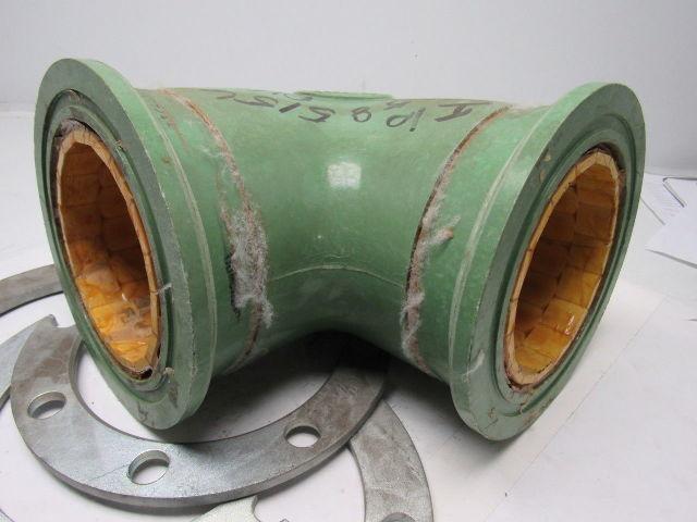 Fibercast 255C X 6" 90° Fiberglass Elbow Flanged Ceramic Tile Lined