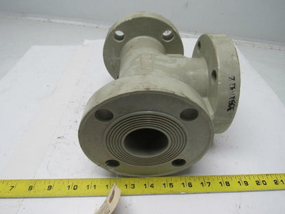 Fibercast 275FX2 CL/Vinyl Ester Heavy Duty Bolt On Flanged Pipe Tee 2" ID