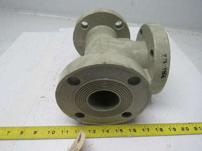 Fibercast 275FX2 CL/Vinyl Ester Heavy Duty Bolt On Flanged Pipe Tee 2" ID