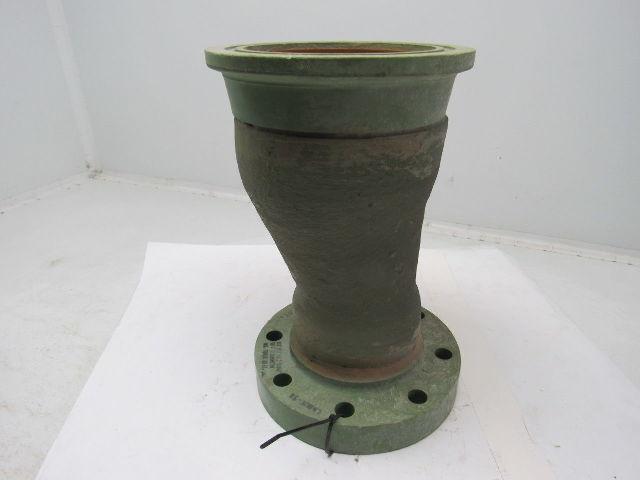Fibercast 95C6X4  Fiberglass Eccentric Pipe Reducer 6" To 4" Flanged On One End