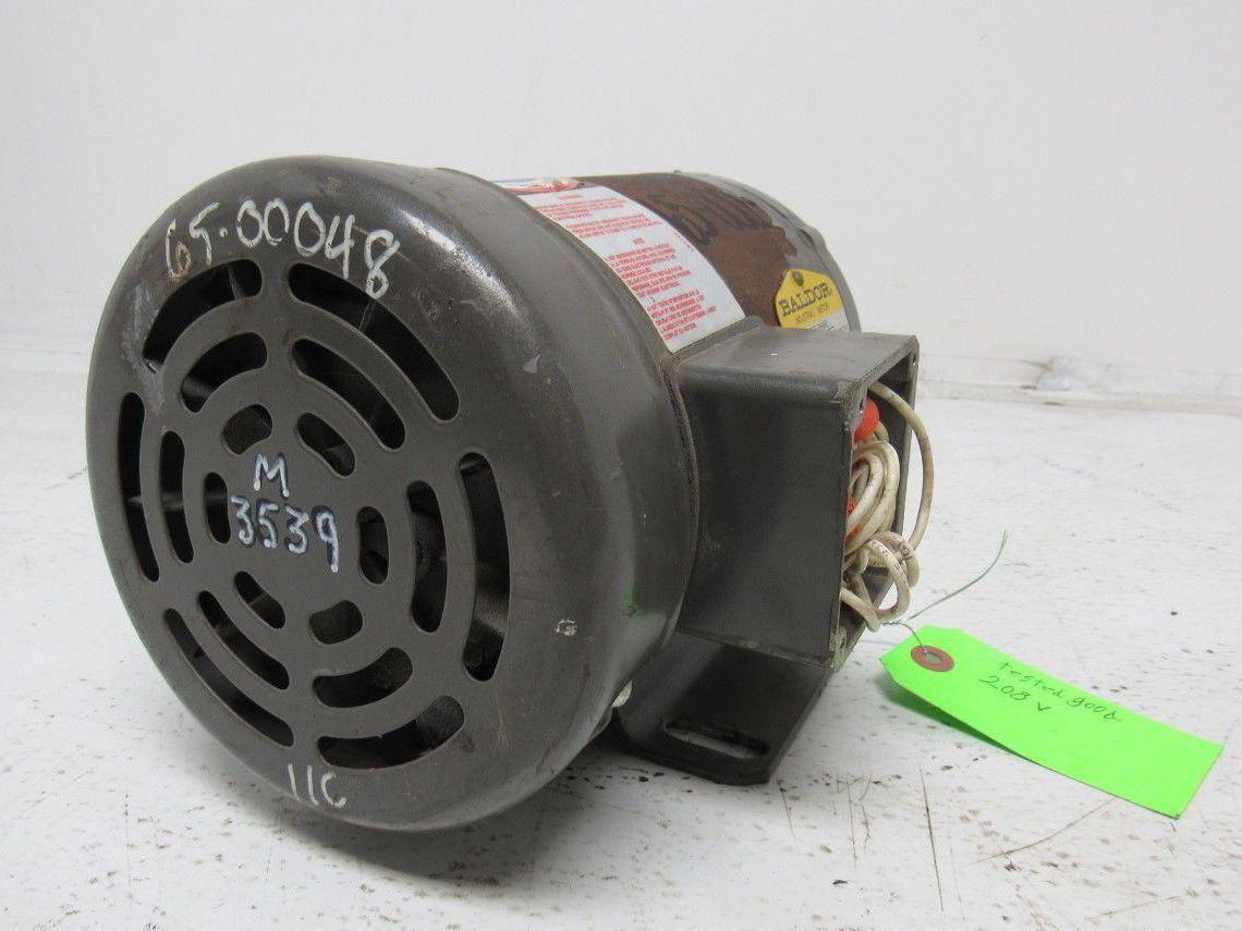 Baldor M3539 Electric Motor 1/2 HP 3PH 1140RPM