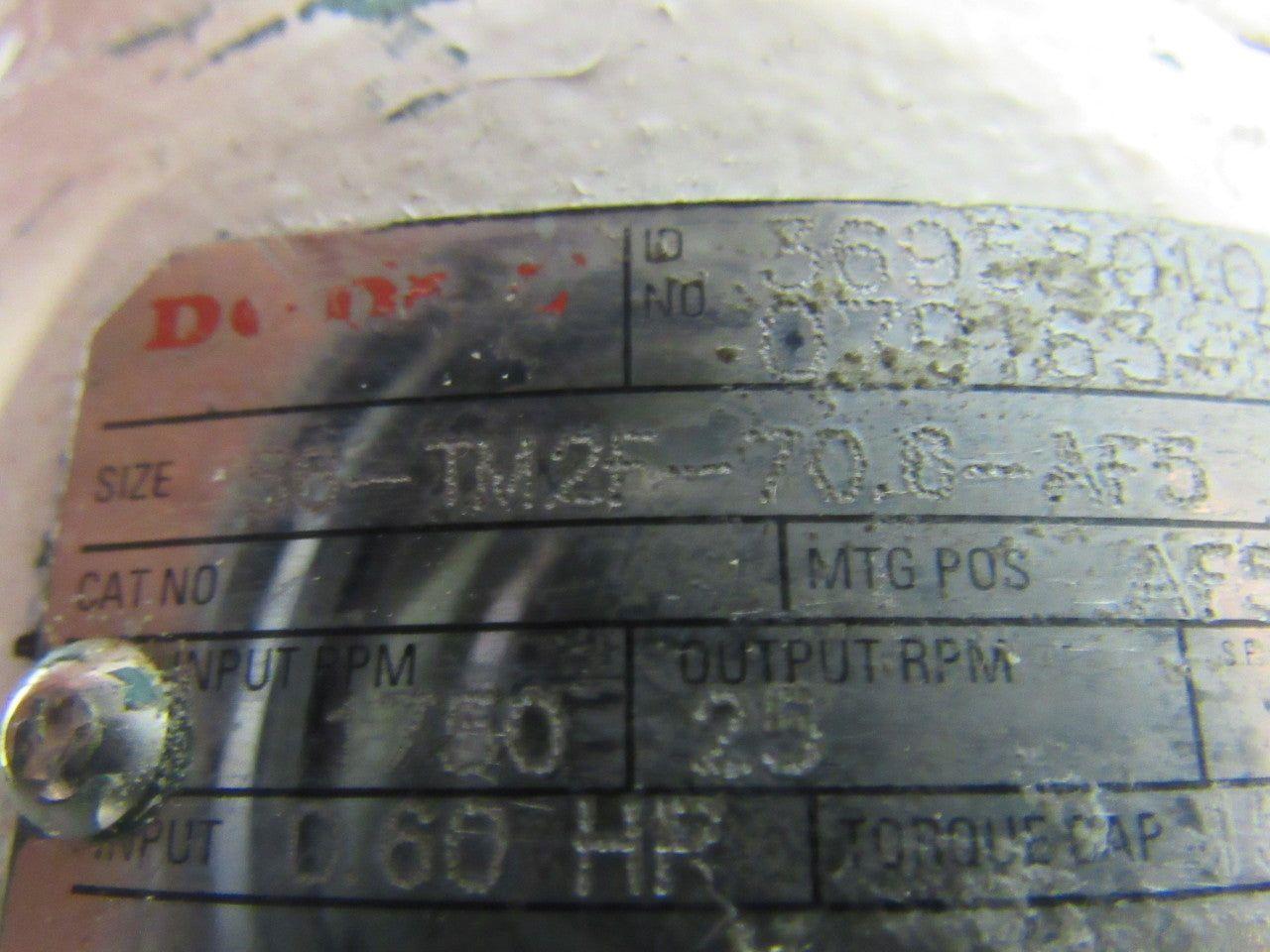 Dodge 56-TM2F-70.6-AF5 Triple Reduction Speed Reducer Gearbox 70.6:1 Ratio