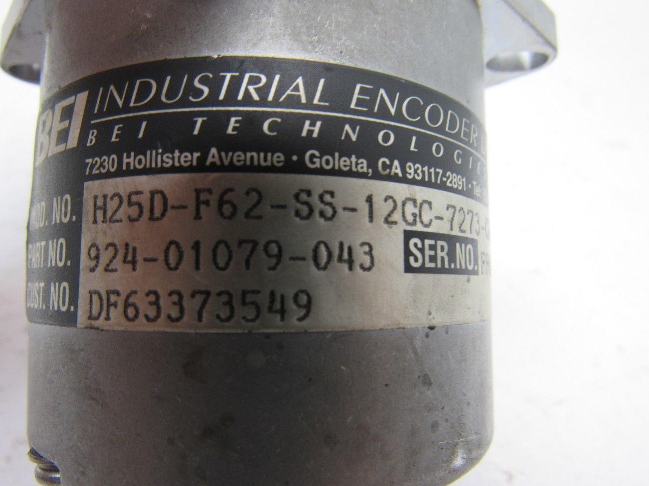 BEI H25D-F62-SS-12GC-7273-CW-SM14/19-S Industrial Optical Incremental Encoder