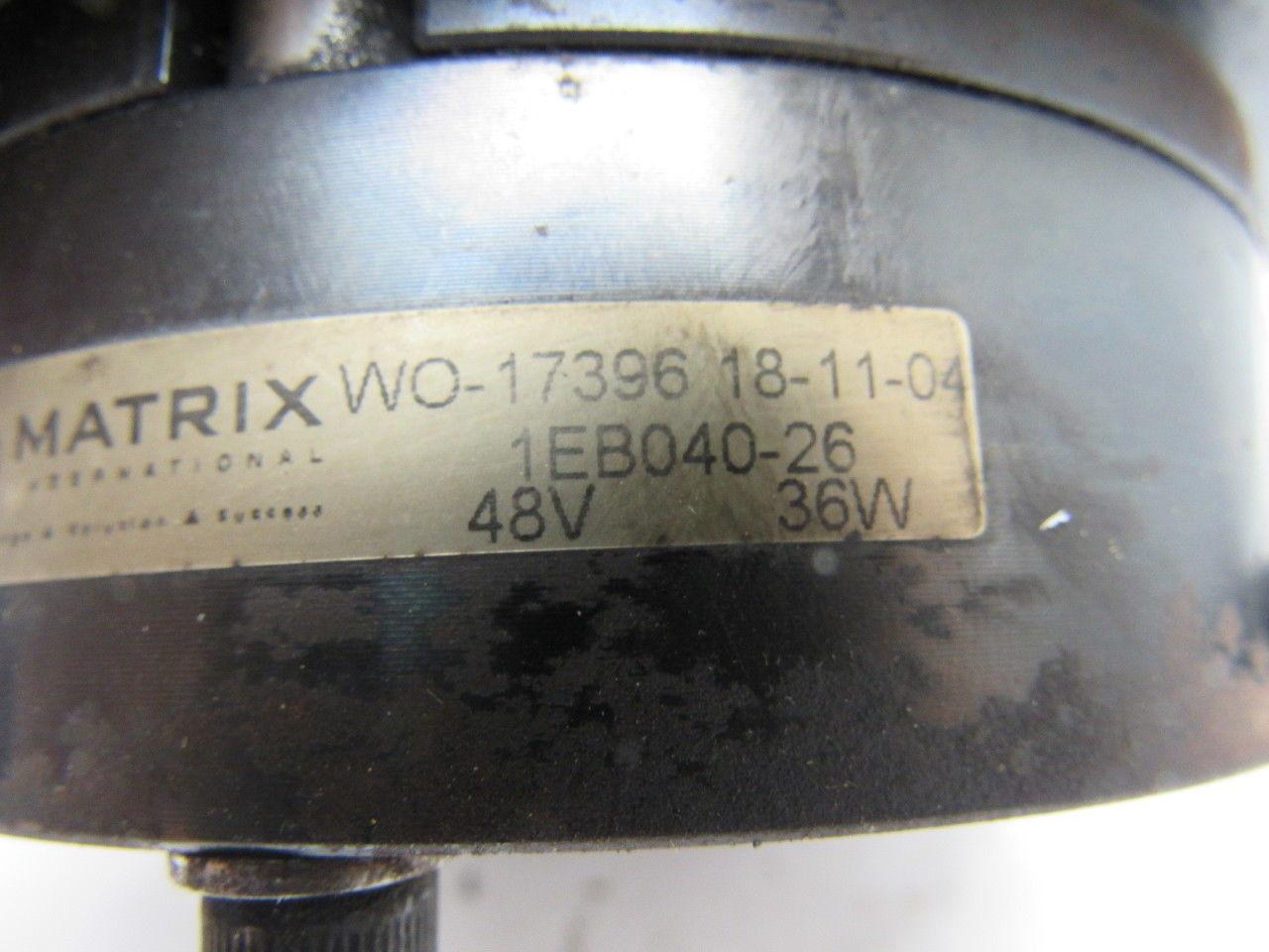 Matrix 1EB040-26 Servo Motor Brake