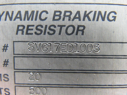Cutler Hammer SVG17ED1003 Dynamic Braking Resistor 20 Ohms 500 Watt