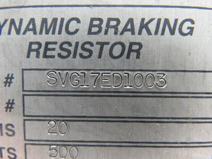 Cutler Hammer SVG17ED1003 Dynamic Braking Resistor 20 Ohms 500 Watt