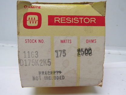 Ohmite D175K2K5 Enamel Resistor 175W 2500O Lot Of 2