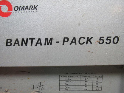 KSM OMARK Bantam Pack 550 Stud Welding Control Unit 208/230 416/480 580 Volt