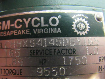 SUMITOMO CHHXS4145DBY165 SM-CYCLO Inline Speed Reducer Gear Box 165:1/ 1.89HP