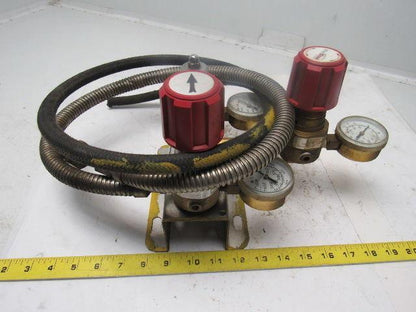 PROSTAR PLATINUM Praxair Gas Regulator Assembly & Gauges W/Mount