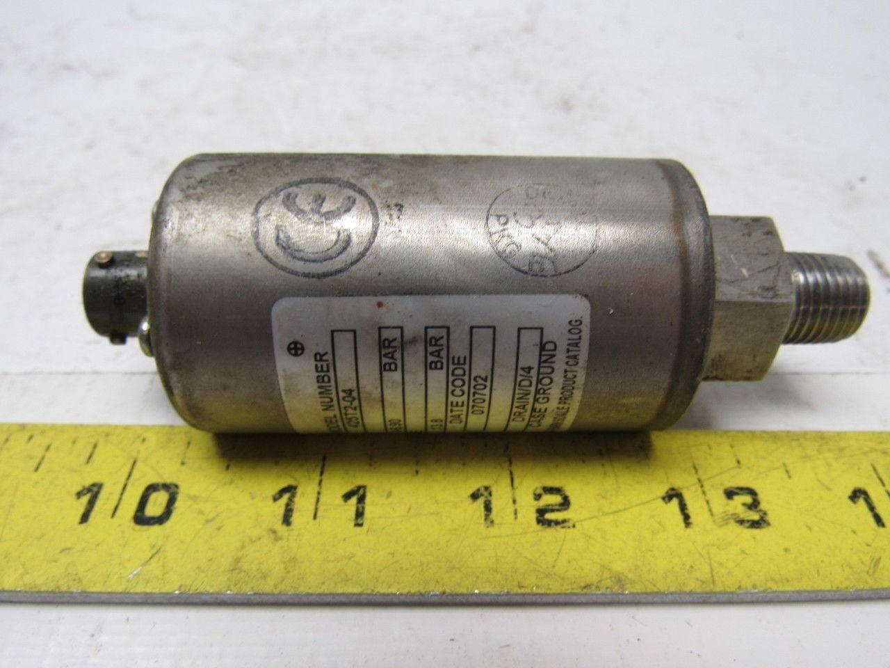 Barksdale 425T2-04 Pressure Transducer 0-100PSIG 4 Pin Female Plug