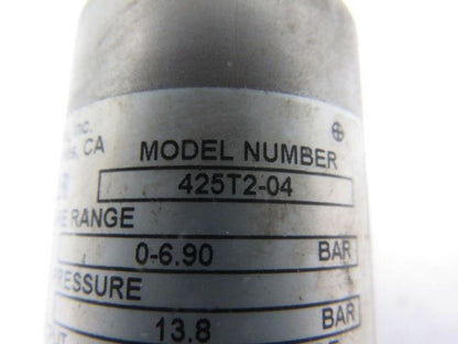 Barksdale 425T2-04 Pressure Transducer 0-100PSIG 4 Pin Female Plug