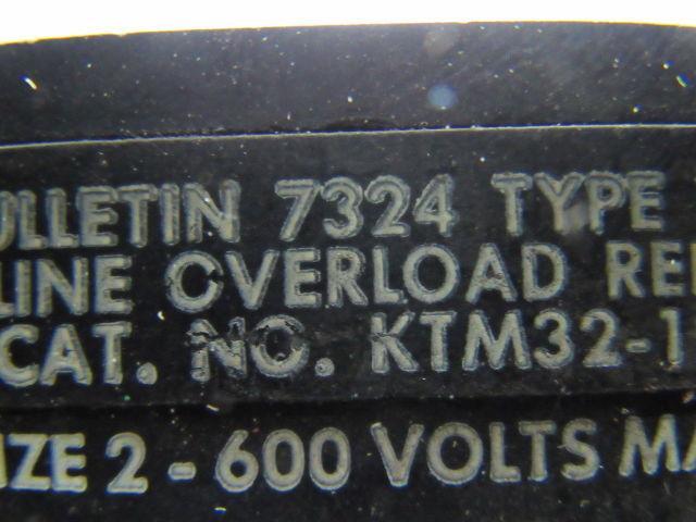 Sylvania/Joslyn Clark 7324 TM 3 Line Overload Relay Size 2 600V