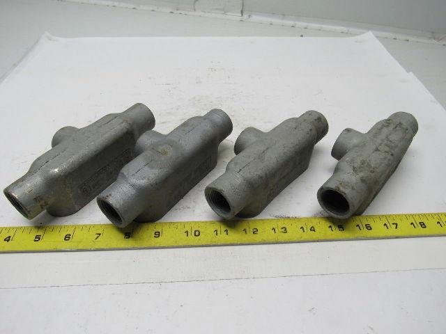 Appleton T Form 35 3/4" T Form 35 Unilet Conduit Body Lot of 4