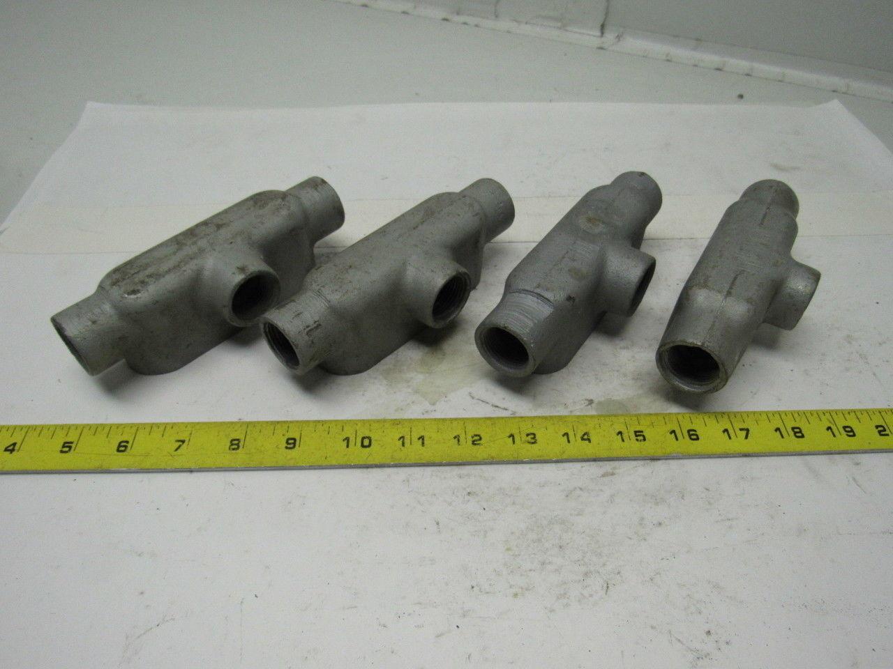 Appleton T Form 35 3/4" T Form 35 Unilet Conduit Body Lot of 4