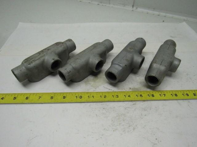 Appleton T Form 35 3/4" T Form 35 Unilet Conduit Body Lot of 4