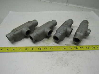 Appleton T Form 35 3/4" T Form 35 Unilet Conduit Body Lot of 4
