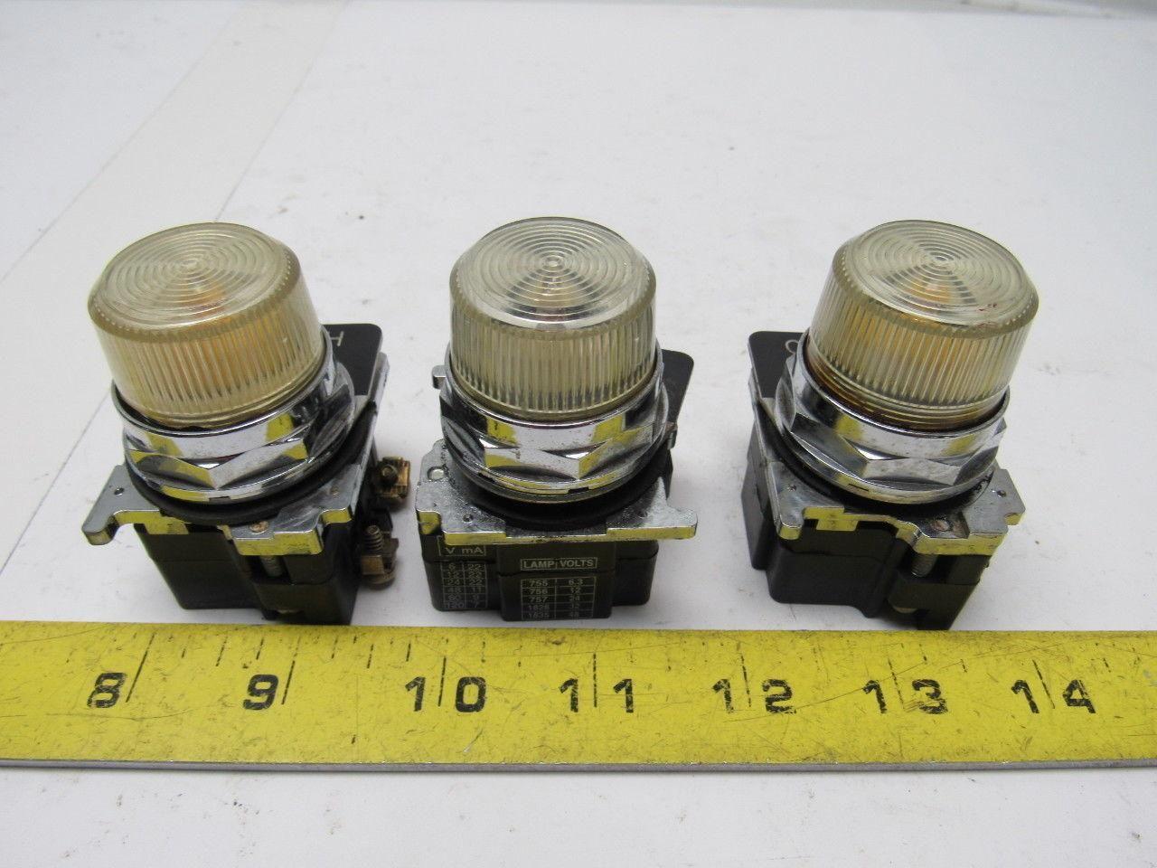 Cutler Hammer 10250T/91000T LED Pilot Indicator Light Module Lot Of 3