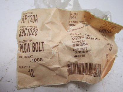 Bobcat 39C1028 New 1-13/16" Bolt 150 PSI Lot of 9
