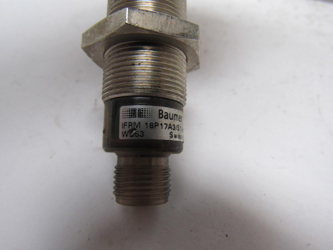 Baumer Electric IFRM 18P17A3/S14L Inductive Proximity Sensor 10-30VDC M18mm