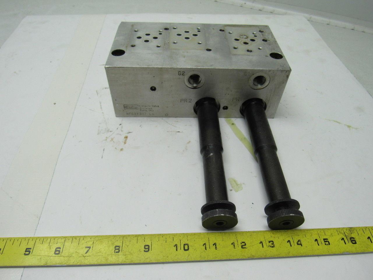PARKER HYDRAULIC HFC32 387 LA Valve Manifold Body Takeoff Seiki HT20S 2