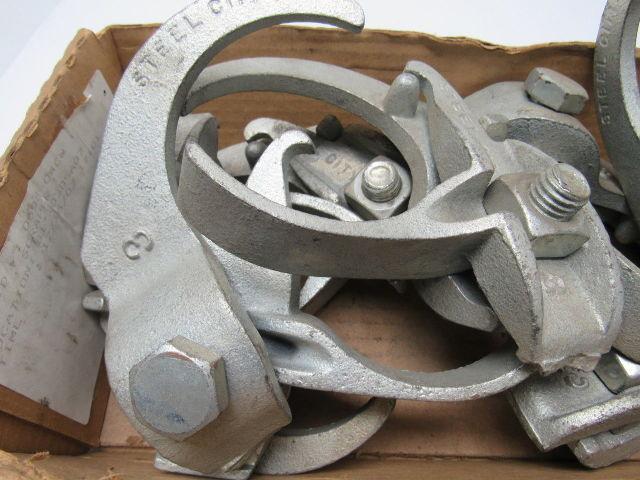 Steel City PC-300ET 3" Galvanized Edge Clamp Type Rigid Conduit Clamp Lot Of 7