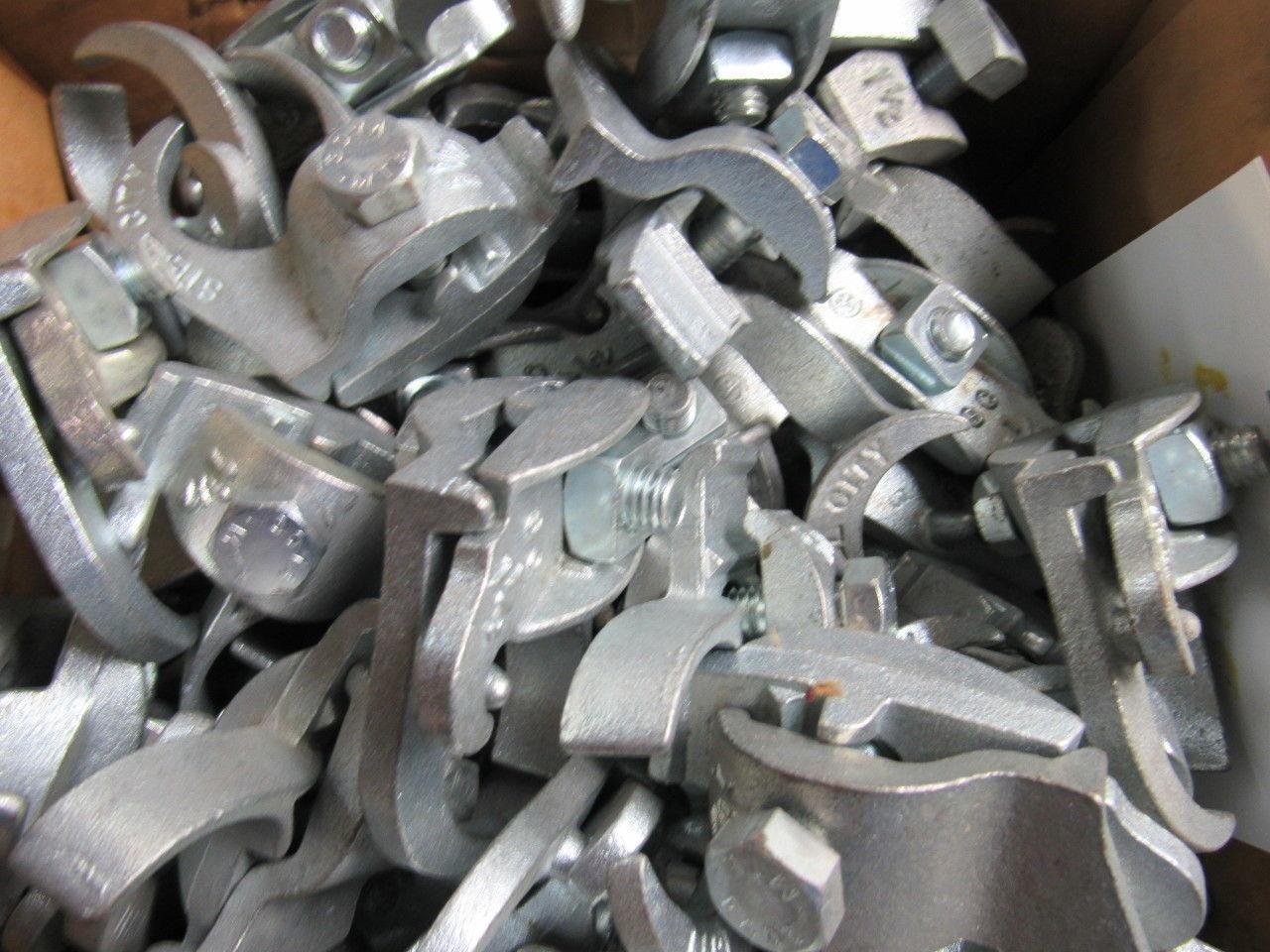 Steel City PC-150ET 1 1-1/2" Galvanized Edge Type Rigid Conduit Clamp Lot Of 53