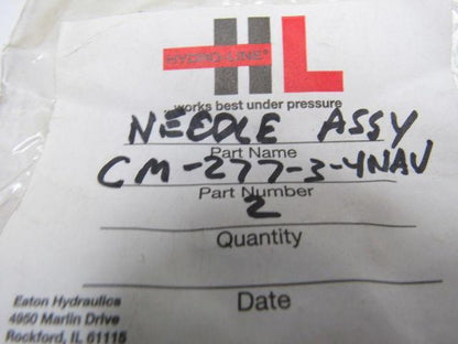Hydro-line CM-277-3-4NAV Hydraulic Cylinder Needle& Ball Check Assembly Bag of 2