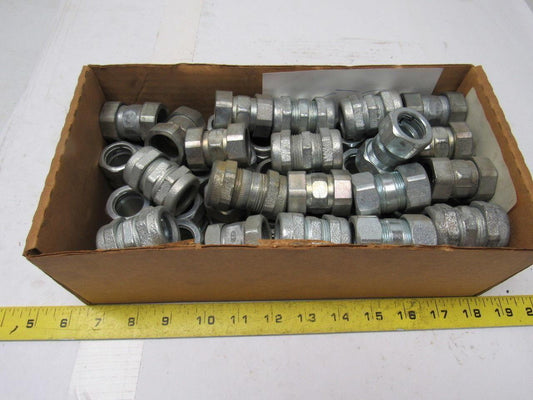 Mixed Brands 3/4" EMT Conduit Compression Couplings Lot Of 52