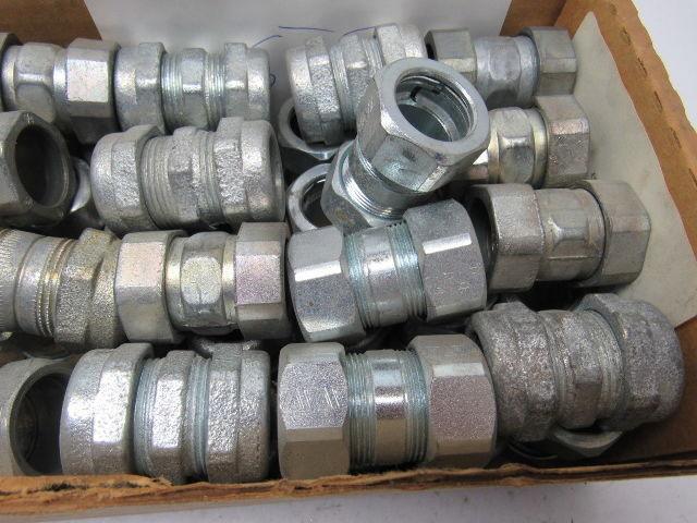 Mixed Brands 3/4" EMT Conduit Compression Couplings Lot Of 52