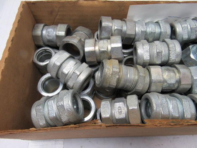 Mixed Brands 3/4" EMT Conduit Compression Couplings Lot Of 52