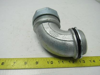 O-Z GEDNEY 4Q-9200T Steel 90 Degree Liquidtight Connector Lot Of 2