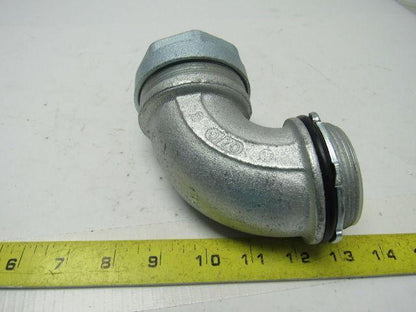 O-Z GEDNEY 4Q-9200T Steel 90 Degree Liquidtight Connector Lot Of 2