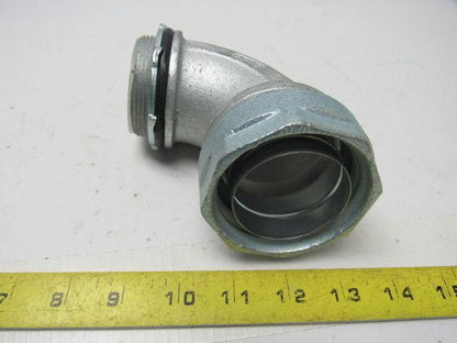 O-Z GEDNEY 4Q-9200T Steel 90 Degree Liquidtight Connector Lot Of 2