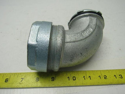 O-Z GEDNEY 4Q-9200T Steel 90 Degree Liquidtight Connector Lot Of 2