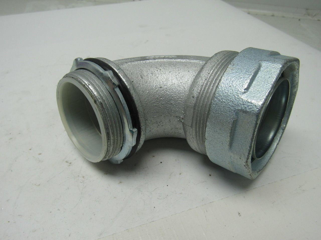 O-Z GEDNEY 4Q-9200T Steel 90 Degree Liquidtight Connector Lot Of 2