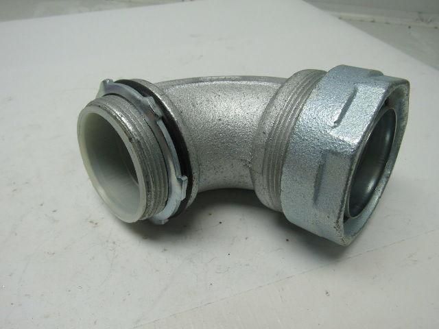 O-Z GEDNEY 4Q-9200T Steel 90 Degree Liquidtight Connector Lot Of 2