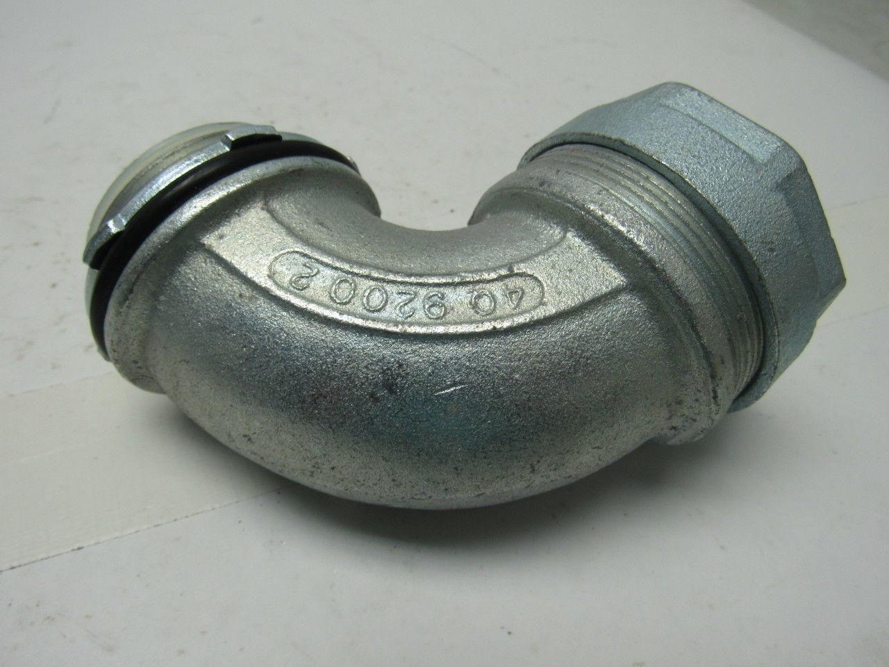 O-Z GEDNEY 4Q-9200T Steel 90 Degree Liquidtight Connector Lot Of 2