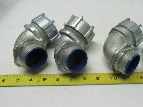 Thomas & Betts 1-1/2" Malleable Iron 90 Degree Liquidtight Connector Lot Of 3