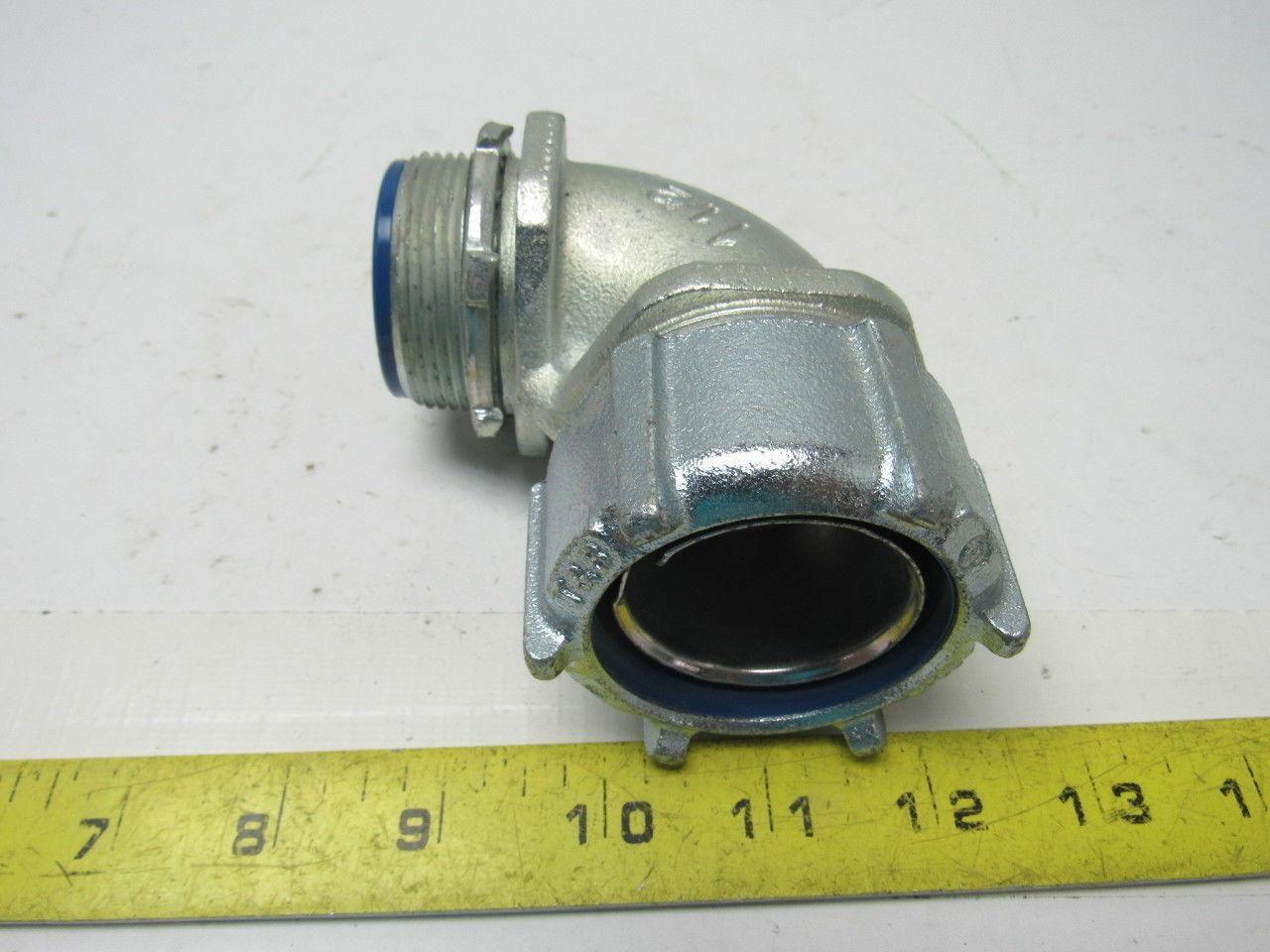Thomas & Betts 1-1/2" Malleable Iron 90 Degree Liquidtight Connector Lot Of 3