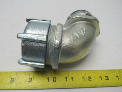 Thomas & Betts 1-1/2" Malleable Iron 90 Degree Liquidtight Connector Lot Of 3
