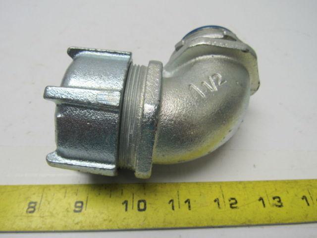 Thomas & Betts 1-1/2" Malleable Iron 90 Degree Liquidtight Connector Lot Of 3